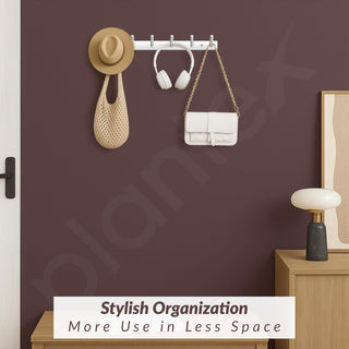 Plantex Wall Hooks for Hanging Cloth/Stainless Steel Towel Hangers/Bathroom Robe Hooks/Door Hangers/Round Wall Hook/Hook Rail for Hanging Keys - 6 Hooks (Pack of 3, Chrome)