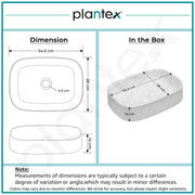 Plantex Wash Basin for Bathroom/Ceramic Table Top Washbasin/Countertop Vessel Sink Basin - (White Marble,  21.5 x 15 x 6 Inch)