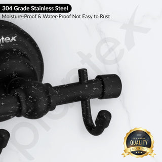 Plantex 304 Grade Stainless Steel Robe Hook/Cloth-Towel Hanger/Napkin Hanger/Bathroom Accessories - Skyllo (Black)