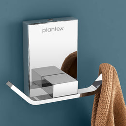 Plantex 304 Grade Stainless Steel Robe Hook/Cloth-Towel Hanger/Bathroom Accessories - Iris (Chrome)