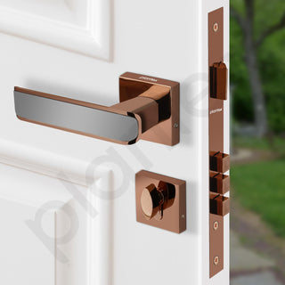 Plantex Brass Premium Door Lock With 3 Years Of Warranty/Main Door Lock For Home/Mortise Lock For Door - Main Door Lock Set (7112 - PVD Choco & Satin Black)