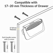 Plantex Drawer Kadi/3 Inch Chest Handle for Drawer/Rectangular Cabinet Kadi/Pull-Push Kadi for Home/Office Drawer - Pack of 3 (DTK-295, Rose Gold)