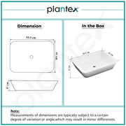 Plantex Ceramic Wash Basin/Washbasin for Bathroom/Tabletop Wash Basin with 10 Years Glaze Warranty by Plantex/Countertop Vessel Sink for Home, Office Ã¢â‚¬â€œ (NCTT-338, White, 22 x 16 x 4 Inch)