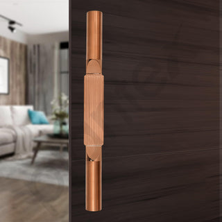 Plantex 15 Inch Main Door Handle for Wooden Doors, Pull-Push Handle, Accessories (Pack of 1, Rose Gold) 3 Years Warranty