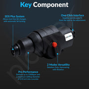 Plantex Electric Hammer Drill, 1.7J Impact Energy, SDS Chuck, Variable Speed 0-2000 RPM, Ideal for 6-10mm Boreholes â€“ Heavy Duty Rotary Hammer - Black (Mainframe, Battery & Charger Not Included)