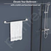 Plantex 304 Grade Stainless Steel Single Towel Rod/Towel Hanger for Bathroom/Towel Bar/Towel Stand/Bathroom Accessories - Oreo (Chrome)