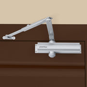 Plantex Hydraulic Automatic Door Closer/Aluminium Door Closer for Wooden Door/Soft Close Door Closer for Hotel/Home/Office - ISO 9001 Certified (MI-200, Capacity - 55 kg, Silver)