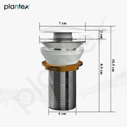 Plantex Pure Brass Chrome Plated 3 inch Full Thread Pop up Coupling for Wash Basin/Coupling for Sink - Pack of 1 (Silver)