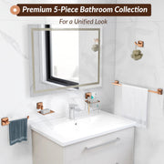 Plantex Decan 304 Grade Stainless Steel Towel Rod for Bathroom/Soap Holder/Napkin Ring/Tumbler Holder/Robe Hook/Bathroom Accessories - Rose Gold