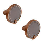 Plantex Knobs for Drawers/Drawer Knobs/Round Knob for Cabinets/Pull-Push Knob for Kitchen/Bedroom/Drawer - Pack of 2 (Rose Gold & Satin Black)