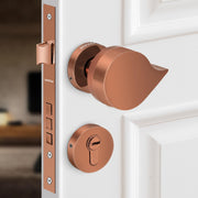 Plantex Heavy Duty Door Lock/Main Door Mortise Lock Handle/Handle Set for Home/Office/Door Accessories (Rose Gold)