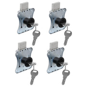 Plantex Drawer Lock/20mm Brass Lock for Cupboard/Multipurpose Cupboard Lock with Key for Home/Office - Pack of 4 (Black)