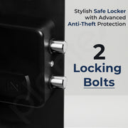 Plantex 34 Ltr. Safe Locker For Home/Digital Locker/Electronic Safety Locker with Master & User Dual Code Access with Emergency Key/2 Years Warranty By Plantex (Black)