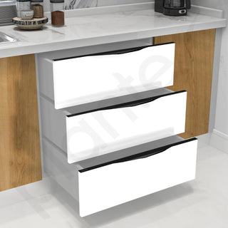 Plantex Profile Handle for Kitchen Cabinet/24 Inch Alluminium Drawer Profile Handle/Wardrobe Pull Handle for Home/Office/Hotel - Pack of 2 (Black)