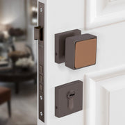 Plantex Heavy Duty Door Lock/Main Door Lock Handle/Handle Set for Home/Office/Door Accessories - (PT-011, Satin Black & Rose Gold)