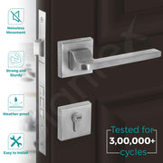 Plantex Premium Door Lock/Main Door Lock for Home/Mortise Lock Set with 3 Years of Warranty (605-Satin & Chrome)