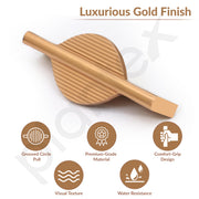 Plantex Cabinet Handle/Kitchen Cabinet Door Handle/Wardrobe/96 mm Cupboard Handle/Door Pull-Push Handle for Home/Office - Pack of 2 (Gold)