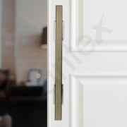 Plantex 17 Inch Main Door Handle for Wooden Doors - Pull-Push Handle Accessories (Pack of 1, Satin White, Chrome)