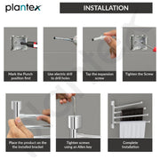 Plantex Stainless Steel 4-Arm Bathroom Swing Hanger Towel Rack/Towel Holder for Bathroom/Towel Stand/Bathroom Accessories