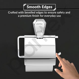 Plantex Toilet Paper Holder for Bathroom/304 Grade Stainless Steel Tissue Paper Roll Holder/Bathroom Accessories - Pack of 1 (PM-2410, Chrome)