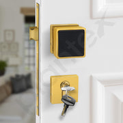 Plantex Heavy Duty Door Lock/Main Door Mortise Lock Handle/Handle Set for Home/Office/Door Accessories - (PT-011, Gold & Black)