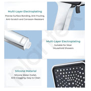 Plantex ABS Square Hand Shower for Bathroom/Hand Shower Without Hose Pipe for Home/Hotel-(643-Chrome)