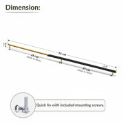 Plantex Stainless Steel & Alluminium Cabinet Handle/900mm Wardrobe Handle for Home/Cupboard Door Pull-Push Handles for Office - Pack of 1 (DTC-3960, Black & Gold)