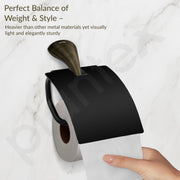 Plantex Smero Pure Brass Toilet Paper Holder/Tissue Paper Stand for Washroom/Bathroom - Contrive (Rich Antique)