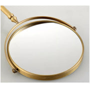 Plantex Premium Brass Magnifying Mirror/Dual Side Makeup Mirror with Stand/Shaving Mirror for Bathroom With 5x/1x Magnification (8 Inch-Brass Antique/Tabletop)