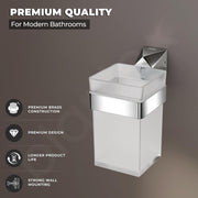 Plantex Tumbler Holder For Bathroom/Pure Brass Toothbrush Holder/Toothpaste/Razor Holder/ Bathroom Accessories - Pack of 1 (APS-ASC-03, Chrome)