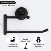 Plantex 304 Grade Stainless Steel Towel Hanger for Bathroom/Napkin Hanger for Kitchen/Towel Ring/Bathroom Accessories - Skyllo (Black)