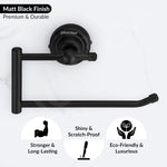 Plantex 304 Grade Stainless Steel Towel Hanger for bathroom/Napkin Hanger for Kitchen/Towel Ring/Bathroom Accessories - Skyllo (Black)
