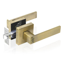 Plantex New Age Bathroom Door Locks/Key-Less Door Lock Set for Bedroom/Balcony/Office/Storeroom - Reversible Design (Brass Antique Finish, 30mm to 50mm Door Range)