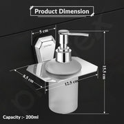 Plantex Liquid Soap Dispenser for Bathroom/304 Grade Stainless Steel Shampoo Dispenser/Handwash Dispenser/Bathroom Accessories - Pack of 1 (PM-2407, Chrome)