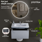 Plantex Unbreakable Plywood Vanity Set for Bathroom/Undermount Washbasin with Cabinet/Bathroom Organizer With Coupling & Mirror Cabinet With Sensor & Defogger Function - (NZBC-12)