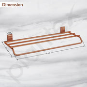 Plantex 304 Grade Stainless Steel 24-inch Towel Rack for Bathroom/Towel Shelf/Towel Stand/Bathroom Accessories (Crystal - PVD Rose Gold)
