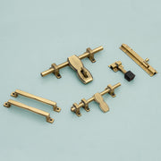 Plantex Stainless Steel Kit for Single Door - Hardware Accessories (10 inch Al-Drop, 8 inch Latch, 7 inch 2 Handles, 7 inch Tower Bolt, 4 inch Stopper) - (DMAL-03-Brass Antique)