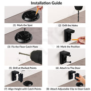Plantex Door Stopper for Home/Floor Mounted Door Stopper/Door Holder/Door StopperS for Hotel/Office -Pack of 1 (Black)
