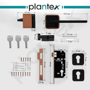 Plantex Door Lock for Home/Main Door Lock Set with 3 Computerized Key/Mortise Locks for Door with Brass Lockbody & Cylinder (SM036, Rose Gold & Black)