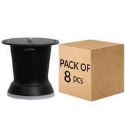 Plantex 3 Inch Sofa Legs for Bed Furniture/Sofa Legs for Table/Sofa Support Legs with Rubber Grip (Black, 8 Pcs)