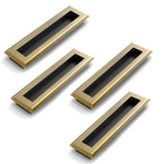 Plantex Sliding Door Handle/Concealed Handle for Sliding Door/224mm Concealed Handle for Wardrobe/Kitchen Cabinet - Pack of 4 (Brass Antique)