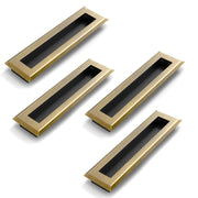 Plantex Sliding Door Handle/Concealed Handle for Sliding Door/224mm Concealed Handle for Wardrobe/Kitchen Cabinet - Pack of 4 (Brass Antique)