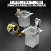 Plantex Tumbler Holder For Bathroom/Pure Brass Toothbrush Holder/Toothpaste/Razor Holder/ Bathroom Accessories - Pack of 1 (APS-RTO-03, Chrome)