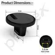 Plantex Knobs for Drawers/Drawer Knobs/Round Knob for Cabinets/Pull-Push Knob for Kitchen/Bedroom/Drawer - Pack of 4 (SH-433, DC-Black & Z-Black)