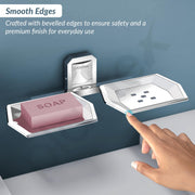 Plantex 304 Grade Stainless Steel Double Soap Holder for Bathroom/Soap Dish/Bathroom Soap Stand/Bathroom Accessories - Cute (Chrome)