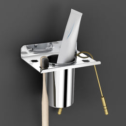 Plantex Platinum Stainless Steel Tooth Brush Holder/Tumbler Holder/Bathroom Accessories