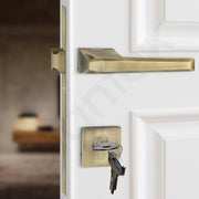 Plantex Main Door Lock/Mortise Lock for Door with 3 Years of Warranty - Robust Door Lock for Home with Brass Lock Body & Cylinder(PT-003- Brass Antique)