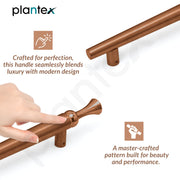 Plantex Main Door Handle/Stainless Steel & Aluminium Door Handle/450mm Pull-Push Handle for Home/Office/Hotel - Pack of 1 (DTMD-413, Rose Gold)