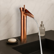 Plantex Pure Brass Basin Mixer Tap Hot & Cold/Single Lever Pillar Cock Water Tap for Wash Basin/Deck Mount- (PVD-Choco)