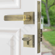 Plantex Triple Security Door Lock for Home/Main Door Lock Set with 3 Years of Warranty/Mortise Lock for Door with Brass Lock Body & Cylinder (7125, Brass Antique & Gold)